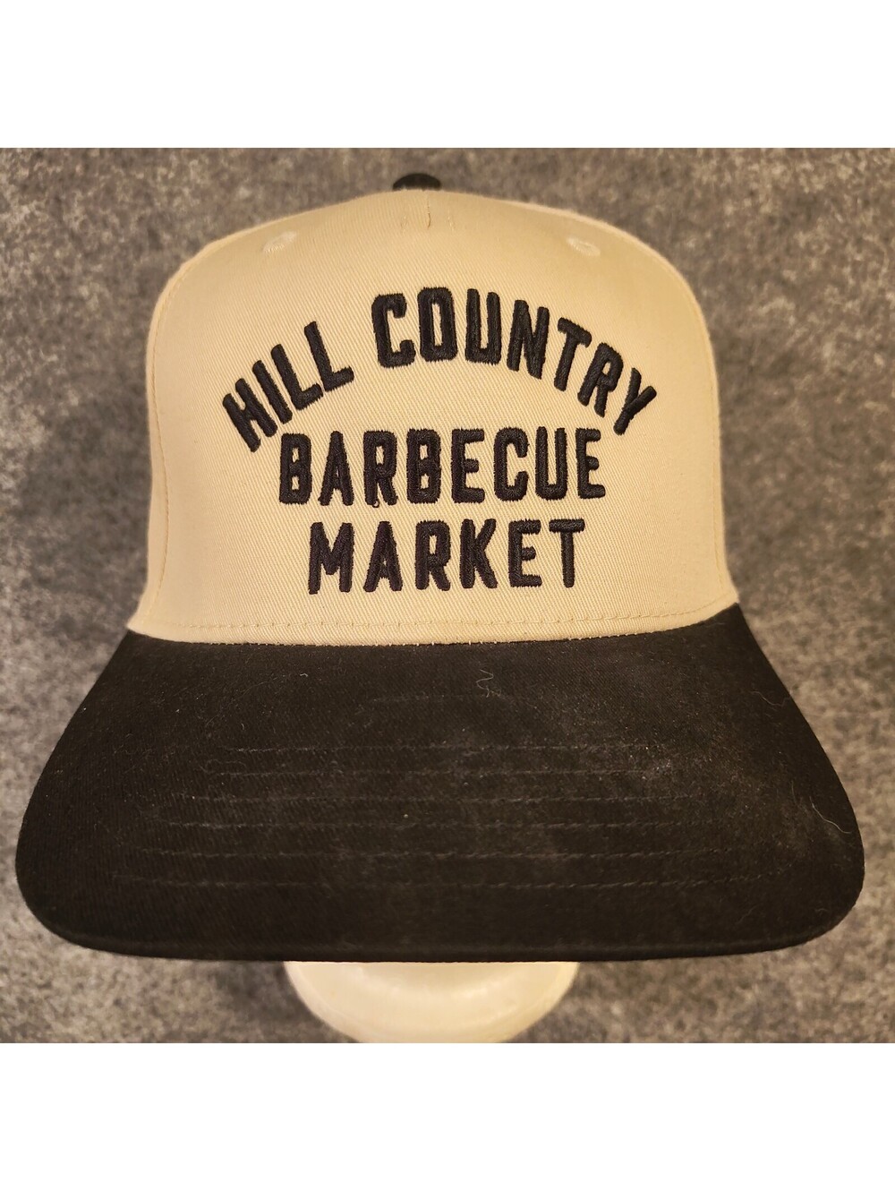 Hill Country Barbecue Market OTTO Cap Beige Black Snapback Hat OSFA